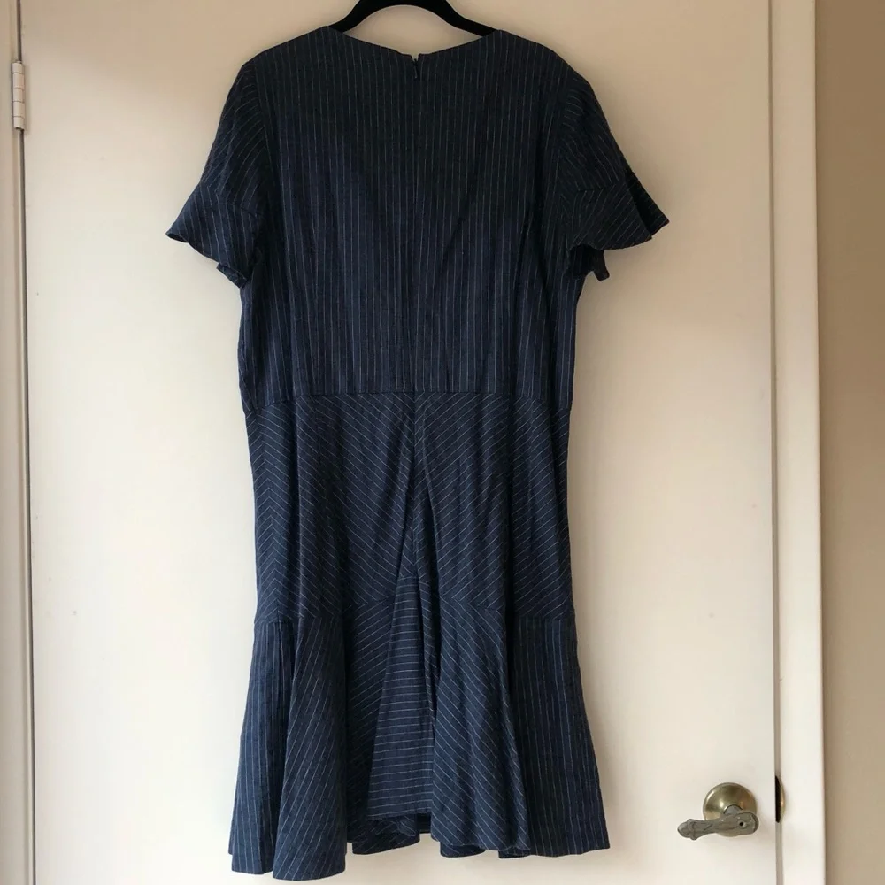 Banana Republic Suiting Pinstripe Frill Dress - Picture 5 of 5